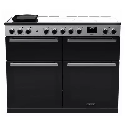 Cuisini�re 110cm Falcon Edge Deluxe verre Noir Chrome EDDLB110EIGBLK/CM-E1 4 fours �lectriques / 5 foyers induction