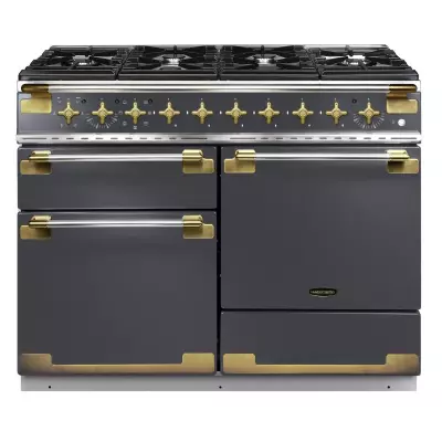 Cuisini�re 110cm Falcon Elise 110 Gris Ardoise / Laiton Antique ELS110DFSL/AB-EU 3 fours �lectriques / 6 foyers gaz