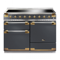 Cuisinière 110cm Falcon Elise 110 Gris Ardoise / Laiton Antique ELS110EISL/AB-EU 3 fours électriques / 5 foyers induction