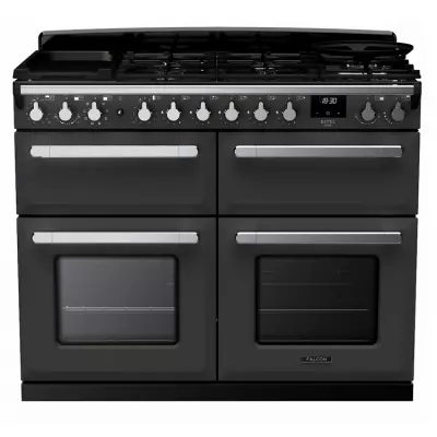 Cuisini�re 110cm Falcon Estel Ardoise / Chrome ESDLB110DFPSLT/CM-E1 4 fours / 5 foyers gaz + 2 vitro
