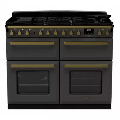 Cuisini�re 110cm Falcon Estel Ardoise / laiton antique ESDLB110DFPSLT/AB-E1 4 fours / 5 foyers gaz + 2 vitro