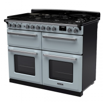 Cuisinière 110cm Falcon Estel Bleu pastel / Chrome ESDLB110DFPMSB/CM-E1 4 fours / 5 foyers gaz + 2 vitro