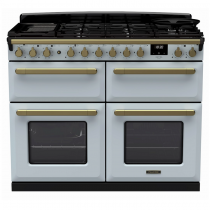 Cuisinière 110cm Falcon Estel Bleu pastel / laiton antique ESDLB110DFPMSB/AB-E1 4 fours / 5 foyers gaz + 2 vitro