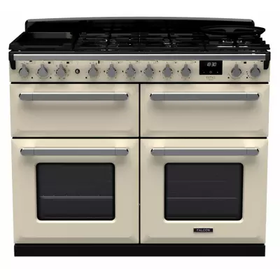 Cuisini�re 110cm Falcon Estel Cr�me pastel / Chrome ESDLB110DFPPCR/CM-E1 4 fours / 5 foyers gaz + 2 vitro