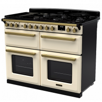 Cuisinière 110cm Falcon Estel Crème pastel / laiton antique ESDLB110DFPPCR/AB-E1 4 fours / 5 foyers gaz + 2 vitro