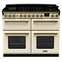 Cuisinière 110cm Falcon Estel Crème pastel / laiton antique ESDLB110DFPPCR/AB-E1 4 fours / 5 foyers gaz + 2 vitro