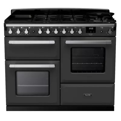 Cuisini�re 110cm Falcon Estel Deluxe Ardoise / Chrome ESDLO110DFPSLT/CM-E1 3 fours / 5 gaz + 2 vitro