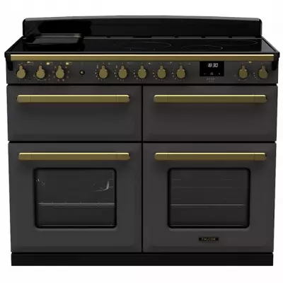 Cuisini�re 110cm Falcon Estel Deluxe Ardoise / laiton antique ESDLB110EIPSLT/AB-E1 4 fours / 5 foyers induction
