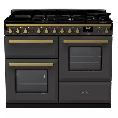 Cuisini�re 110cm Falcon Estel Deluxe Ardoise / Laiton antique ESDLO110DFPSLT/AB-E1 3 fours / 5 gaz + 2 vitro