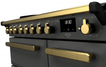 Cuisinière 110cm Falcon Estel Deluxe Ardoise / Laiton antique ESDLO110EIPSLT/AB-E1 3 fours / 5 foyers induction