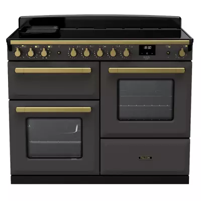 Cuisini�re 110cm Falcon Estel Deluxe Ardoise / Laiton antique ESDLO110EIPSLT/AB-E1 3 fours / 5 foyers induction