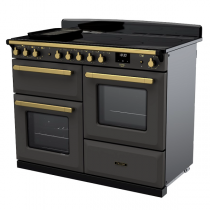 Cuisinière 110cm Falcon Estel Deluxe Ardoise / Laiton antique ESDLO110EIPSLT/AB-E1 3 fours / 5 foyers induction