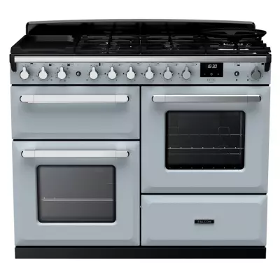Cuisini�re 110cm Falcon Estel Deluxe Bleu pastel / Chrome ESDLO110DFPMSB/CM-E1 3 fours / 5 gaz + 2 vitro