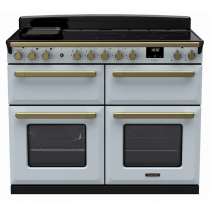 Cuisinière 110cm Falcon Estel Deluxe Bleu pastel / laiton antique ESDLB110EIPMSB/AB-E1 4 fours / 5 foyers induction