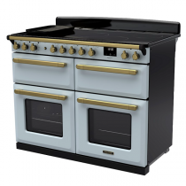 Cuisinière 110cm Falcon Estel Deluxe Bleu pastel / laiton antique ESDLB110EIPMSB/AB-E1 4 fours / 5 foyers induction