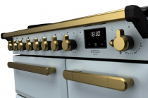 Cuisinière 110cm Falcon Estel Deluxe Bleu pastel / Laiton antique ESDLO110EIPMSB/AB-E1 3 fours / 5 foyers induction