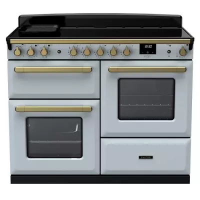 Cuisini�re 110cm Falcon Estel Deluxe Bleu pastel / Laiton antique ESDLO110EIPMSB/AB-E1 3 fours / 5 foyers induction