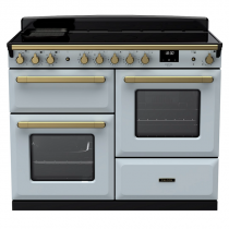 Cuisinière 110cm Falcon Estel Deluxe Bleu pastel / Laiton antique ESDLO110EIPMSB/AB-E1 3 fours / 5 foyers induction