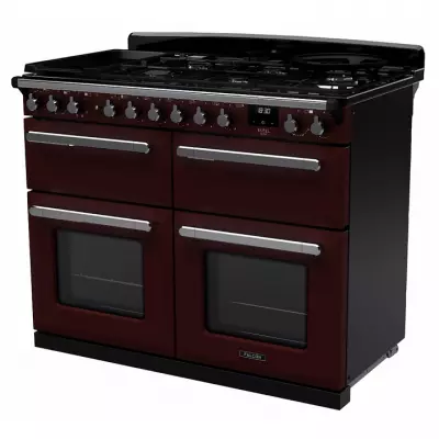 Cuisini�re 110cm Falcon Estel Deluxe Bordeaux / Chrom� ESDLB110DFPBOR/CM-E1 4 fours �lectriques / 5 foyers gaz + 2 vitro