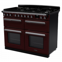 Cuisinière 110cm Falcon Estel Deluxe Bordeaux / Chromé ESDLB110DFPBOR/CM-E1 4 fours électriques / 5 foyers gaz + 2 vitro