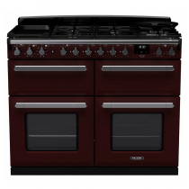 Cuisinière 110cm Falcon Estel Deluxe Bordeaux / Chromé ESDLB110DFPBOR/CM-E1 4 fours électriques / 5 foyers gaz + 2 vitro