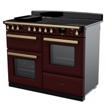 Cuisinière 110cm Falcon Estel Deluxe Bordeaux / Laiton antique ESDLO110EIPBOR/AB-E1 3 fours / 5 foyers induction
