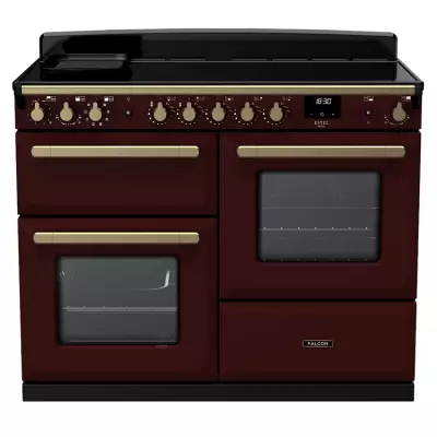 Cuisini�re 110cm Falcon Estel Deluxe Bordeaux / Laiton antique ESDLO110EIPBOR/AB-E1 3 fours / 5 foyers induction