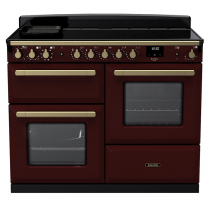 Cuisinière 110cm Falcon Estel Deluxe Bordeaux / Laiton antique ESDLO110EIPBOR/AB-E1 3 fours / 5 foyers induction