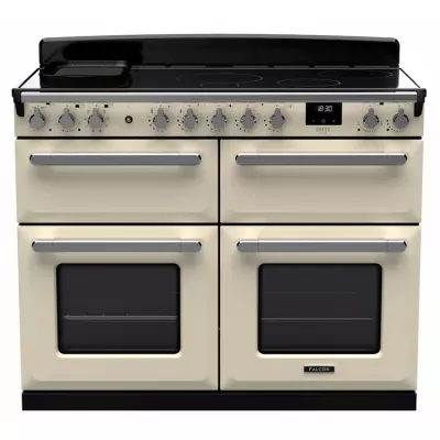 Cuisini�re 110cm Falcon Estel Deluxe Cr�me pastel / Chrome ESDLB110EIPPCR/CM-E1 4 fours / 5 foyers induction