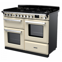 Cuisinière 110cm Falcon Estel Deluxe Crème pastel / Chromé ESDLO110DFPPCR/CM-E1 3 fours / 5 gaz + 2 vitro