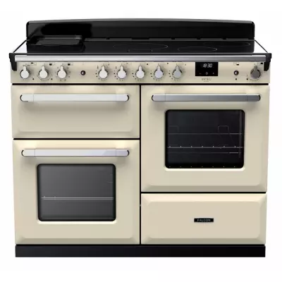 Cuisini�re 110cm Falcon Estel Deluxe Cr�me pastel / Chrome ESDLO110EIPPCR/CM-E1 3 fours / 5 foyers induction