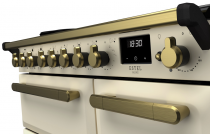 Cuisinière 110cm Falcon Estel Deluxe Crème pastel / laiton antique ESDLB110EIPPCR/AB-E1 4 fours / 5 foyers induction