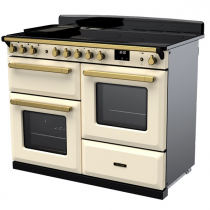 Cuisinière 110cm Falcon Estel Deluxe Crème pastel / Laiton antique ESDLO110EIPPCR/AB-E1 3 fours / 5 foyers induction
