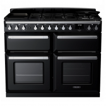 Cuisinière 110cm Falcon Estel Deluxe Noir / Chromé ESDLB110DFPGBL/CM-E1 4 fours électriques / 5 foyers gaz + 2 vitro