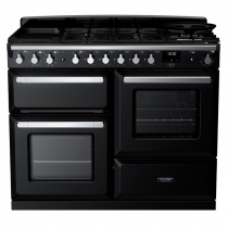 Cuisinière 110cm Falcon Estel Deluxe Noir / Chrome ESDLO110DFPGBL/CM-E1 3 fours / 5 gaz + 2 vitro