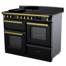 Cuisinière 110cm Falcon Estel Deluxe Noir / Laiton antique ESDLO110EIPGBL/AB-E1 3 fours / 5 foyers induction