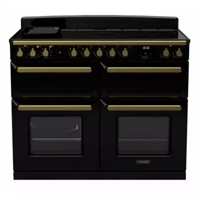 Cuisini�re 110cm Falcon Estel Deluxe Noir laiton antique ESDLB110EIPGBL/AB-E1 4 fours / 5 foyers induction