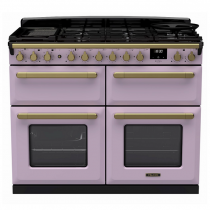 Cuisinière 110cm Falcon Estel Deluxe Parme / laiton antique ESDLB110DFPHTH/AB-E1 4 fours électriques / 5 foyers gaz + 2 vitro