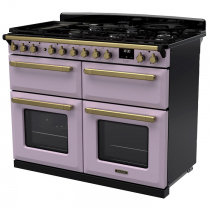 Cuisinière 110cm Falcon Estel Deluxe Parme / laiton antique ESDLB110DFPHTH/AB-E1 4 fours électriques / 5 foyers gaz + 2 vitro