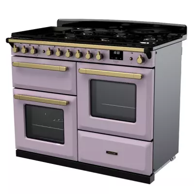 Cuisini�re 110cm Falcon Estel Deluxe Parme / Laiton antique ESDLO110DFPHTH/AB-E1 3 fours / 5 gaz + 2 vitro