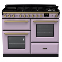 Cuisinière 110cm Falcon Estel Deluxe Parme / Laiton antique ESDLO110DFPHTH/AB-E1 3 fours / 5 gaz + 2 vitro