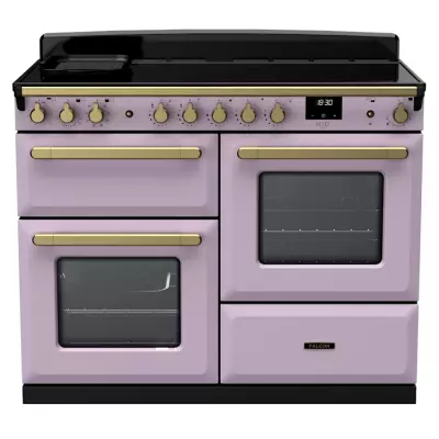Cuisini�re 110cm Falcon Estel Deluxe Parme / Laiton antique ESDLO110EIPHTH/AB-E1 3 fours / 5 foyers induction