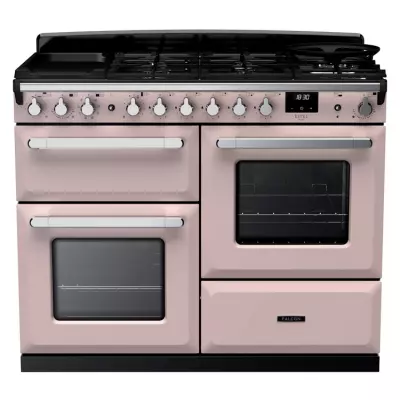 Cuisini�re 110cm Falcon Estel Deluxe Rose pastel / Chrome ESDLO110DFPPPK/CM-E1 3 fours / 5 gaz + 2 vitro