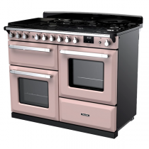 Cuisinière 110cm Falcon Estel Deluxe Rose pastel / Chrome ESDLO110DFPPPK/CM-E1 3 fours / 5 gaz + 2 vitro