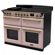 Cuisinière 110cm Falcon Estel Deluxe Rose pastel / laiton antique ESDLB110EIPPPK/AB-E1 4 fours / 5 foyers induction