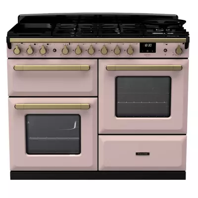 Cuisini�re 110cm Falcon Estel Deluxe Rose pastel / Laiton antique ESDLO110DFPPPK/AB-E1 3 fours / 5 gaz + 2 vitro