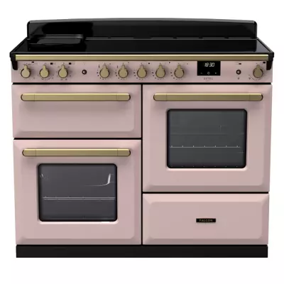 Cuisini�re 110cm Falcon Estel Deluxe Rose pastel / Laiton antique ESDLO110EIPPPK/AB-E1 3 fours / 5 foyers induction