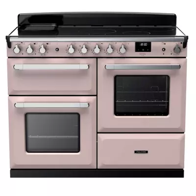 Cuisini�re 110cm Falcon Estel Deluxe Rose pastel / Laiton antique ESDLO110EIPPPK/AB-E1 3 fours / 5 foyers induction