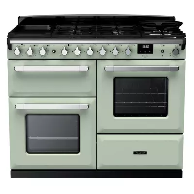 Cuisini�re 110cm Falcon Estel Deluxe Vert pastel / Chrom� ESDLO110DFPMNT/CM-E1 3 fours / 5 gaz + 2 vitro