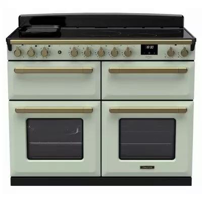 Cuisini�re 110cm Falcon Estel Deluxe Vert pastel / laiton antique ESDLB110EIPMNT/AB-E1 4 fours / 5 foyers induction